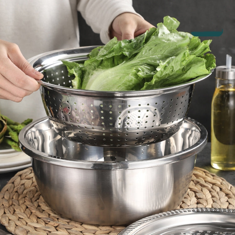 Stainless Steel Multifunctional Grater Kitchen Draining And Washing Basin Set, 3 in 1, 3 in 1 Thickened