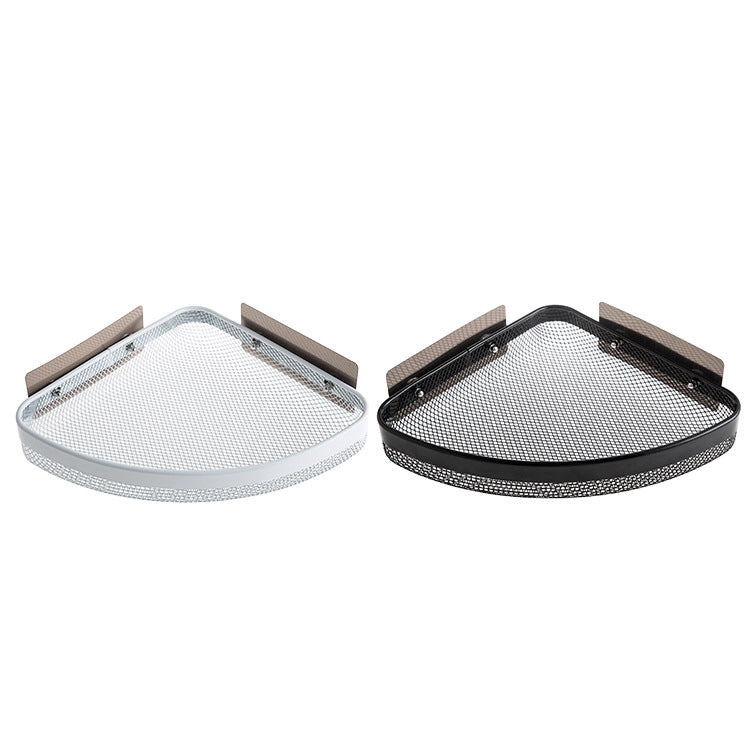 Bathroom Toilets Wall-Mounted Shelves Punch-Free Kitchen Wall-Mounted Storage Racks, Black, White