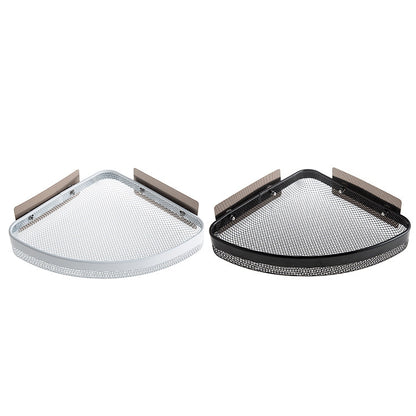 Bathroom Toilets Wall-Mounted Shelves Punch-Free Kitchen Wall-Mounted Storage Racks, Black, White