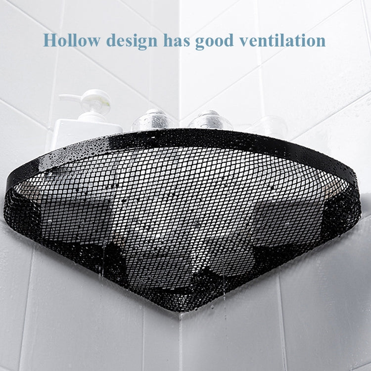 Bathroom Toilets Wall-Mounted Shelves Punch-Free Kitchen Wall-Mounted Storage Racks, Black, White