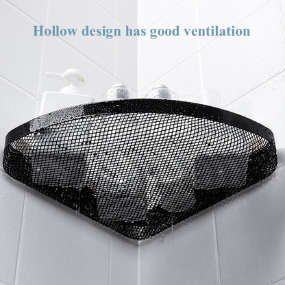 Bathroom Toilets Wall-Mounted Shelves Punch-Free Kitchen Wall-Mounted Storage Racks, Black, White