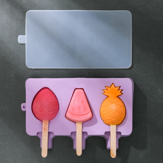 Homemade Children Cute Silicone Cartoon Popsicle Ice Cream Mould, Large Fruit