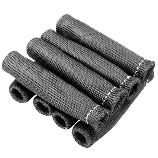 8 PCS / Set High-Temperature Car Spark Plug Protective Cover Spark Plug Heat Shield, Black, Red, Blue