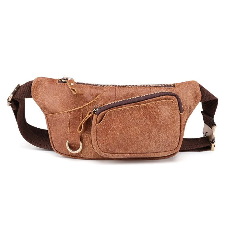 Men Leather Waist Bag Outdoor
