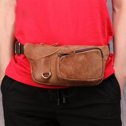 Men Leather Waist Bag Outdoor