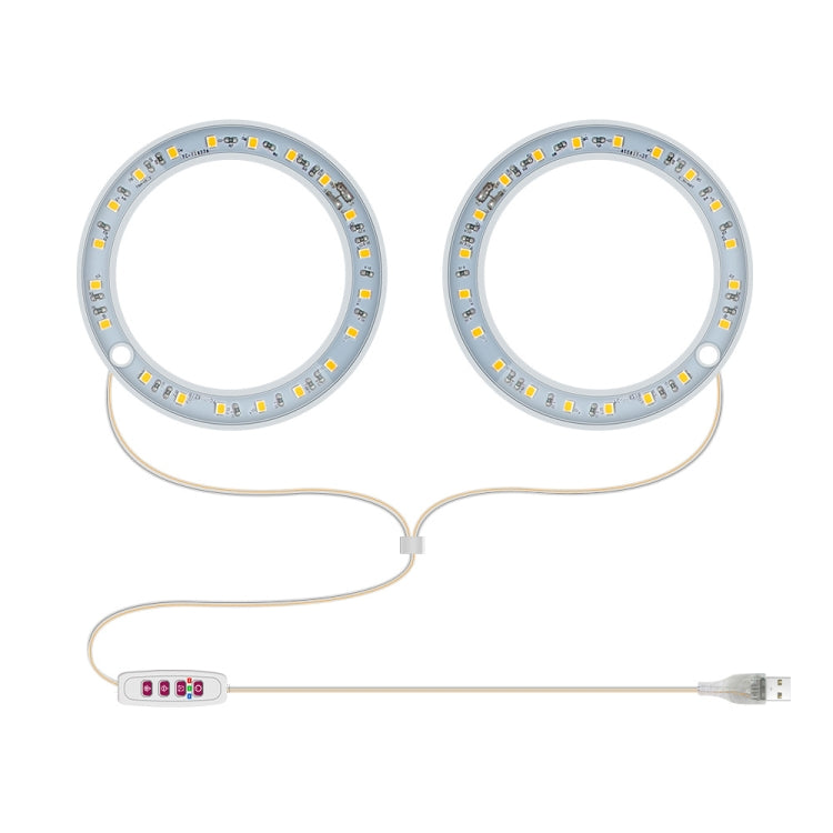 مصباح نمو النباتات LED، حلقة إضاءة داخلية ذكية ذات توقيت كامل، رأس واحد، رأسين، ثلاثة رؤوس، أربعة رؤوس