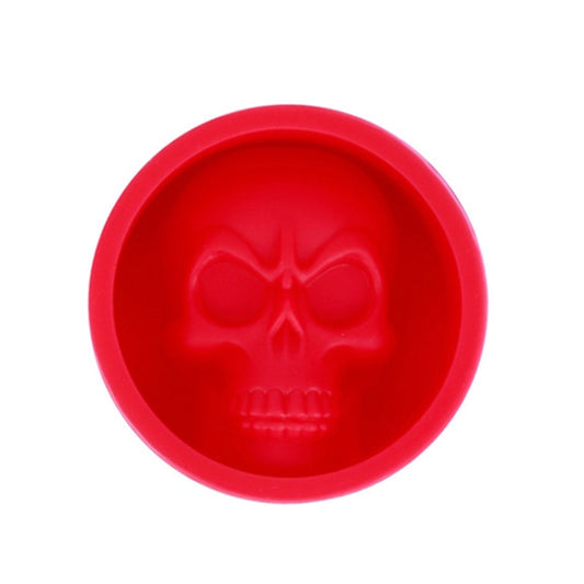 Kitchen Ice Box Food Grade Silicone Skull Ice Lattice Creative Whiskey Ice Ball Ice Mould, Cat Paw Shape(Red), Skull Shape(Blue), Skull ShapeGreen), Skull Shape(Orange)