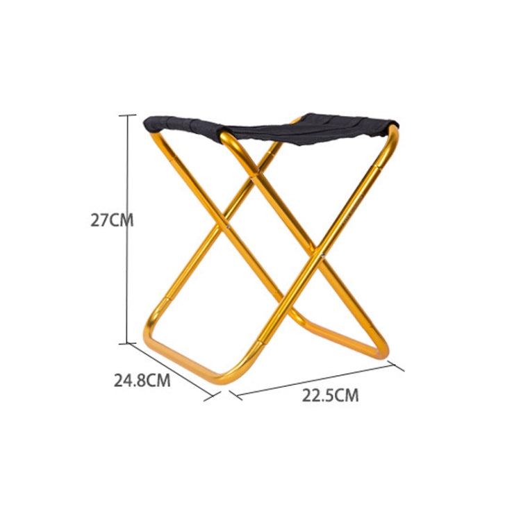 Outdoor Portable Camping Folding Chair 7075 Aluminum Alloy Fishing Barbecue Stool, Size: 24.5x22.5x27cm, Camping Folding Chair (Silver Gray), Camping Folding Chair (Gold), Camping Folding Chair (Red), Camping Folding Chair (Blue)