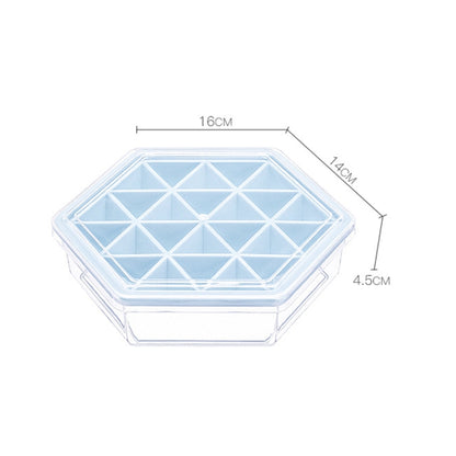 Home Creative DIY Ice Grid Mould Hexagonal Homemade Ice Mold With Tray Ice Cube Ice Cream Ice Box, Blue, Green, Pink, Purple
