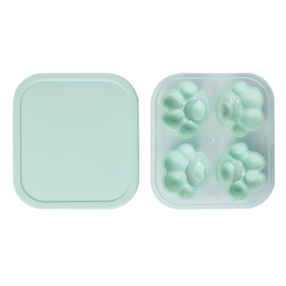 Household Cat Paw Shape Creative Silicone Ice Box Ice Cube Mold Ice Hockey DIY Food Supplement Box with Lid, Cat Paw Shape(Lilac Purple), Cat Paw Shape(Shrimp Red), Cat Paw Shape(Vegetation Green), Cat Paw Shape(Blue Green), Cat Paw Shape(Pink Purple)