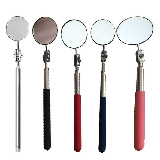 Car Repair Detection Mirror Universal Folding Telescopic Mirror Welding Chassis Inspection Mirror, Silver 50mm, Silver 30mm, Black Handle 50mm, Red Handle 50mm, Purple Handle 50mm, Pink Handle 50mm