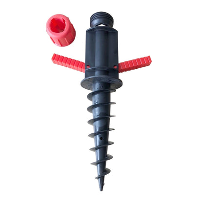 32mm Pipe Diameter Outdoor Beach Sun Umbrella Accessories Large Plastic Portable Spiral Ground Plug