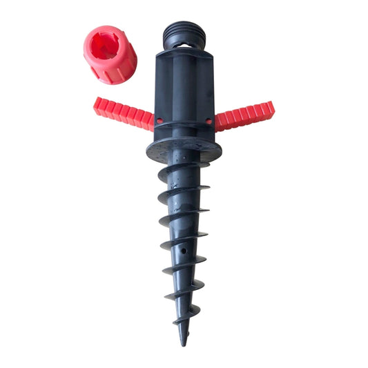 32mm Pipe Diameter Outdoor Beach Sun Umbrella Accessories Large Plastic Portable Spiral Ground Plug