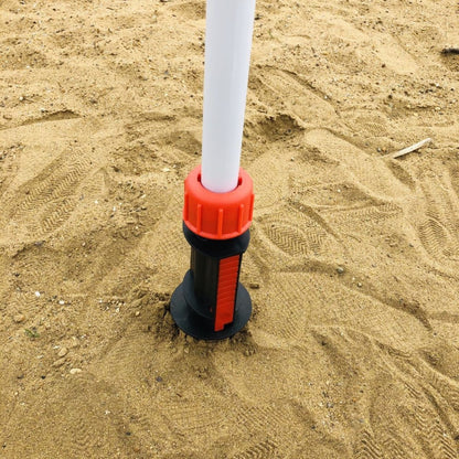 32mm Pipe Diameter Outdoor Beach Sun Umbrella Accessories Large Plastic Portable Spiral Ground Plug