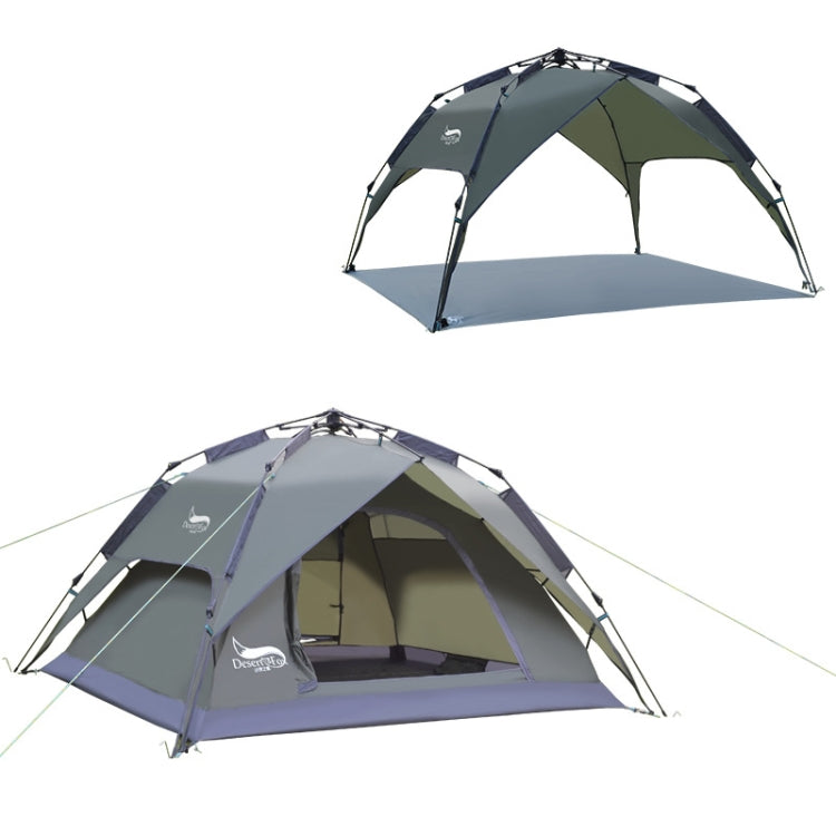 Desert&Fox Outdoor Travel Camp Tent Beach Automatic Easily Building Tent for 3-4 People