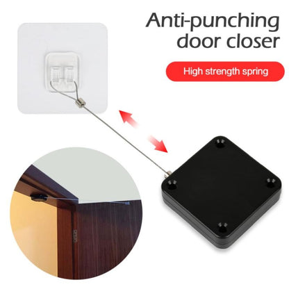 P093 Automatic Doorkeeper Telescher Door Closer Sliding Door Anti-Theft Box, Specification:, 2nd Generation Black All Glue 500g 1m, 2nd Generation White All Glue 500g 1m, 2nd Generation Black All Glue 800g 1m, 2nd Generation White All Glue 800g 1m�����...