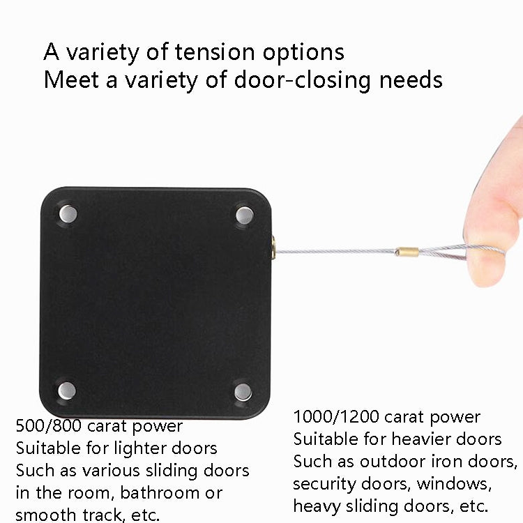 P093 Automatic Doorkeeper Telescher Door Closer Sliding Door Anti-Theft Box, Specification:, 2nd Generation Black All Glue 500g 1m, 2nd Generation White All Glue 500g 1m, 2nd Generation Black All Glue 800g 1m, 2nd Generation White All Glue 800g 1m�����...