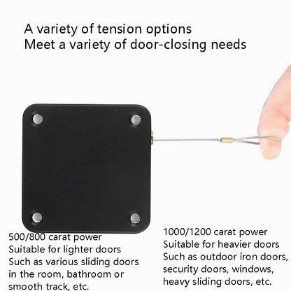 P093 Automatic Doorkeeper Telescher Door Closer Sliding Door Anti-Theft Box, Specification:, 2nd Generation Black All Glue 500g 1m, 2nd Generation White All Glue 500g 1m, 2nd Generation Black All Glue 800g 1m, 2nd Generation White All Glue 800g 1m�����...
