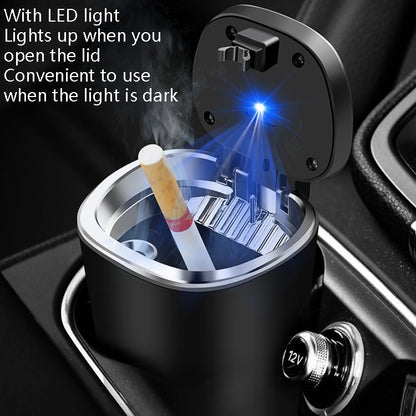 2 PCS  Car Ashtray With Cover Hanging Invisible With LED Light Car Ashtray, 2 PCS Car Ashtray