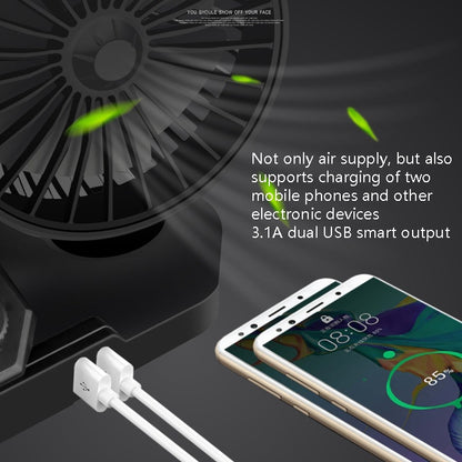 F558 With USB Mobile Phone Charging Car Fan 12/24V Car Truck Double Shaking Head Fan, Double Head 12V, Double Head 24V