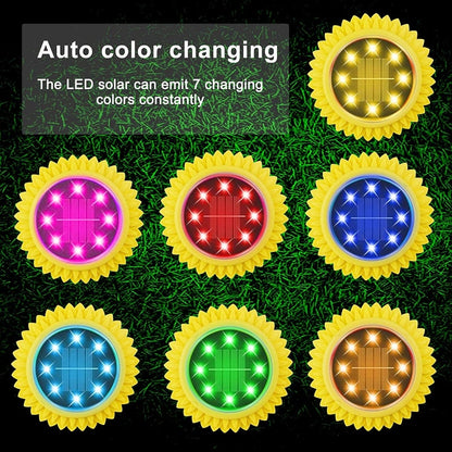 2 PCS 8 LEDs Solar Petals Buried Lamp Waterproof Garden Lawn Light, Specification:, Purple Lily (White Light), Purple Lily (Warm Light), Purple Lily (Colorful Light), Red Rose (White Light), Red Rose (Warm Light), Red Rose (Colorful Light)�������������...