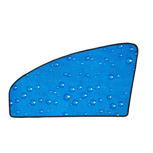 R-2938 Single-Layer Sun Protection Magnetic Car Curtain Vehicle Water Drop Sunshade, Blue Right, Blue Left