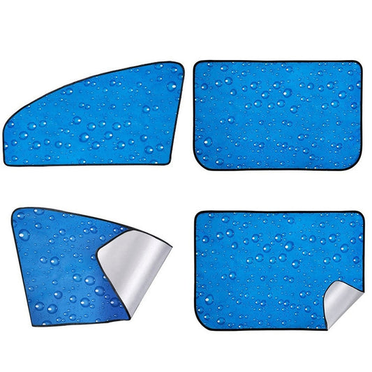 R-2938 Single-Layer Sun Protection Magnetic Car Curtain Vehicle Water Drop Sunshade, Blue Right, Blue Left