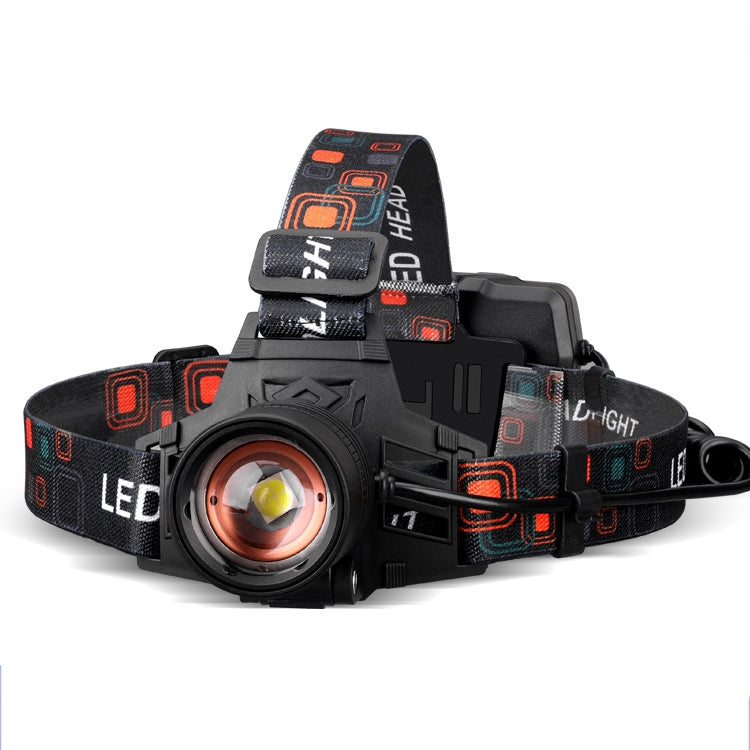 Lamp Beads Headlight USB Rechargeable Zoom Outdoor Strong Headlight