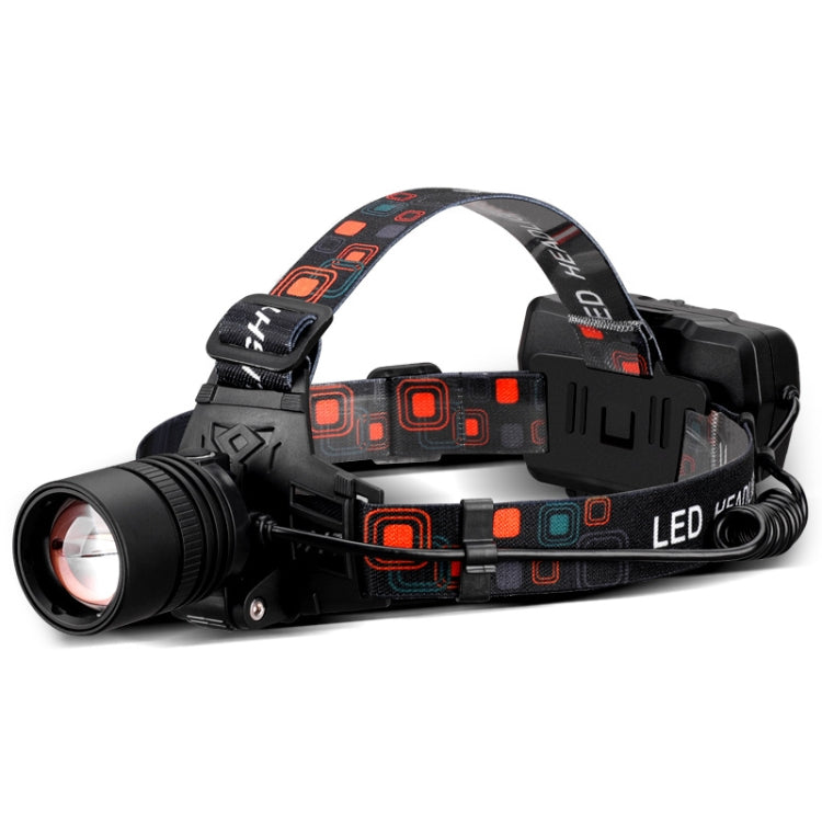 Lamp Beads Headlight USB Rechargeable Zoom Outdoor Strong Headlight