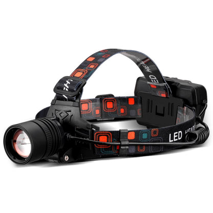 Lamp Beads Headlight USB Rechargeable Zoom Outdoor Strong Headlight
