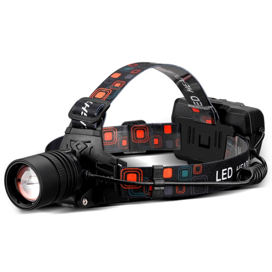 Lamp Beads Headlight USB Rechargeable Zoom Outdoor Strong Headlight
