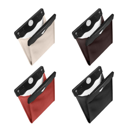Car Trash Can Storage Bag Hanging Paste With LED Light Garbage Bag, Paste Black, Paste Brown, Paste Beige, Paste Red