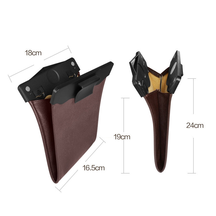 Car Trash Can Storage Bag Hanging Paste With LED Light Garbage Bag, Paste Black, Paste Brown, Paste Beige, Paste Red