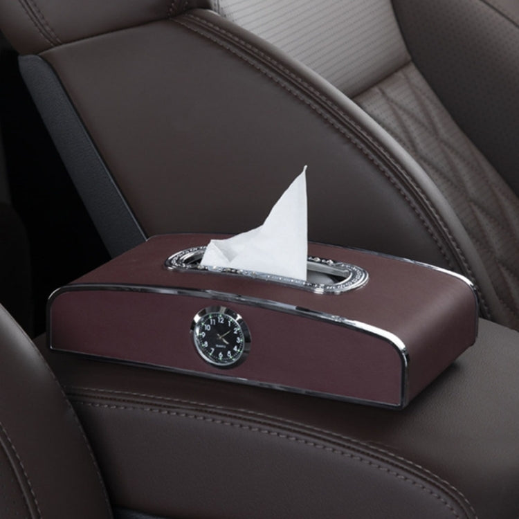 Car Clock Tissue Box Multi-Function Vehicle Instrument Table Paper Towel Box, Style:, Clock+Parking Card (Green), Clock+Parking Card (Ivory), Clock+Parking Card (Agate), Clock+Parking Card (Black), Clock+Parking Card (Gray)�����������������������������...