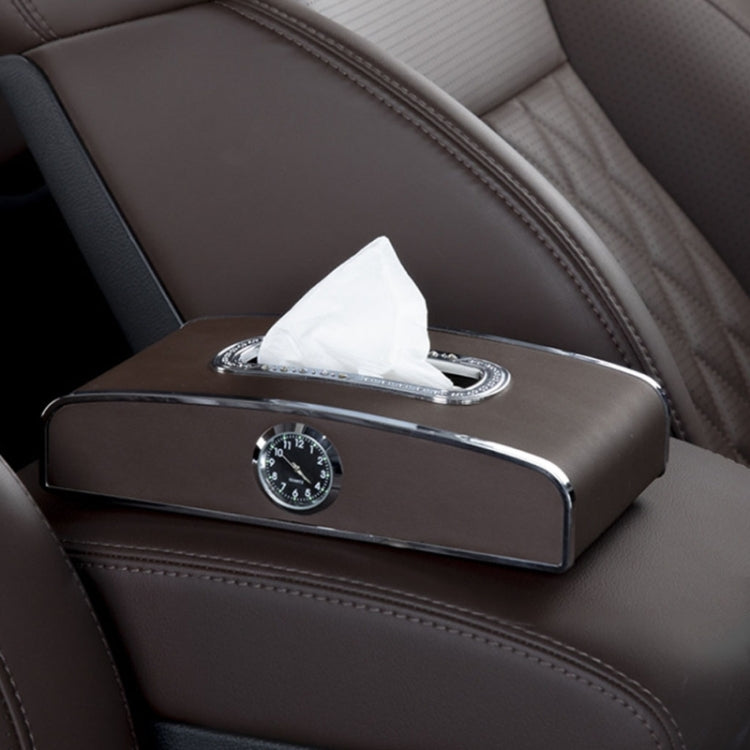 Car Clock Tissue Box Multi-Function Vehicle Instrument Table Paper Towel Box, Style:, Clock+Parking Card (Green), Clock+Parking Card (Ivory), Clock+Parking Card (Agate), Clock+Parking Card (Black), Clock+Parking Card (Gray)�����������������������������...