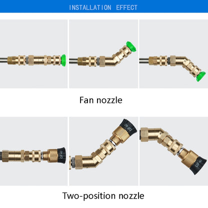 Car Wash Machine With High Pressure Air Conditioning Cleaning Nozzle 1/4 Copper Rotary Bending Joint 360 Degree Rotation Universal Fast Plug, 1/4 Copper Cleaning Nozzle