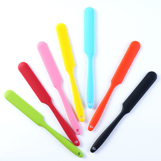 Long Silicone Spatula Butter Cake Cream Scraper Baking Tool, Pink, Red, Orange, Green, Blue, Yellow, Black