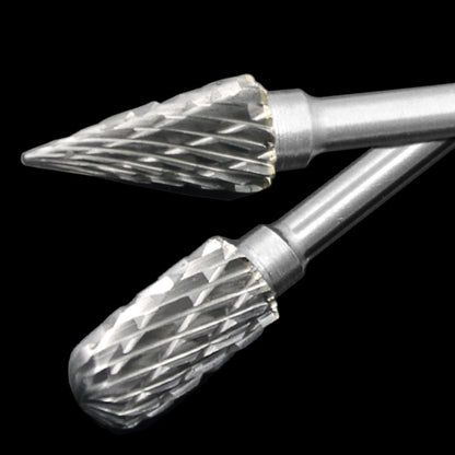 10 PCS / Set Hard Alloy Tungsten Steel Grinding Head Double Pattern Rotating Milling Cutter Head Root Carving Knife, Style:, Transparent Box, Blue Box