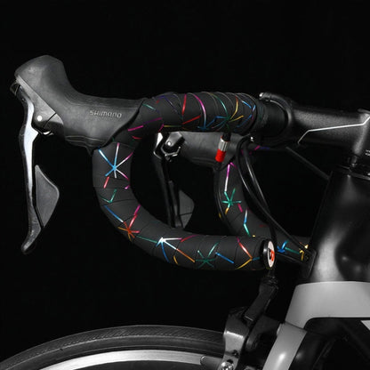 1 Pair WEST BIKING YP0804059 Road Bike Color Line Bar Belt PU Non-Slip Riding Bar Belt