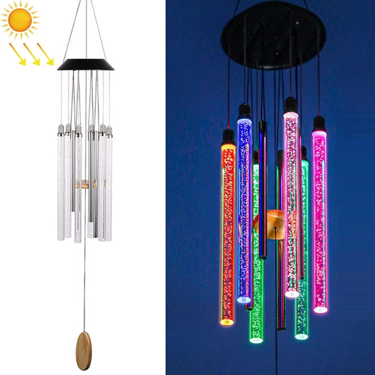 Outdoor Solar Colorful Gradient Rotating Wind Chime Garden Decorative Light