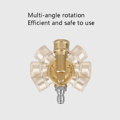 High Pressure Cleaning Machine Accessories Brush Head 240 Degrees Rotating 1/4 Live Joint, 240 Degrees Rotating 1/4 Live Joint