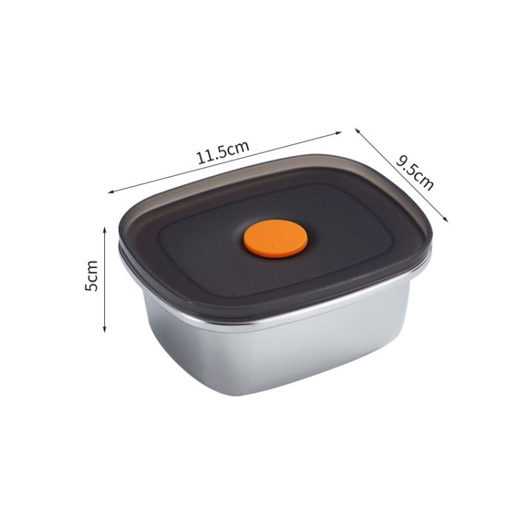 Refrigerator Fruit Fresh-Keeping Box 304 Stainless Steel Sealed Lunch Box, 250ml, 450ml, 600ml, 1000ml