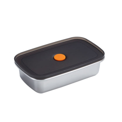 Refrigerator Fruit Fresh-Keeping Box 304 Stainless Steel Sealed Lunch Box, 250ml, 450ml, 600ml, 1000ml