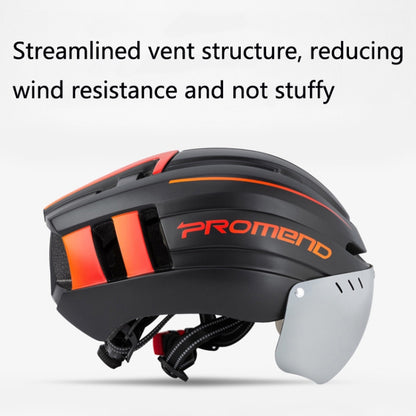 PROMEND TK-12H15 Mountain Bike USB Magnetic Goggles Helmet With Warning Light