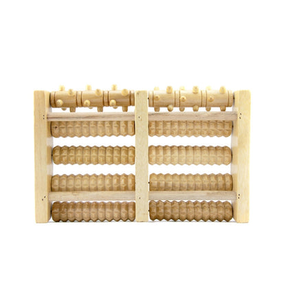 Wooden Roller Massager Small Nails Five-Row Foot Massager