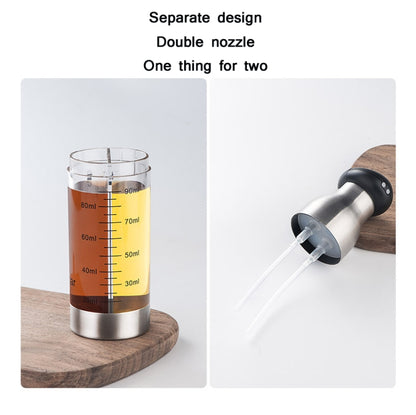 Stainless Steel Push-Type Oil Spray Bottle Barbecue Oil And Vinegar Sprayer, Push-Type Oil Spray Bottle