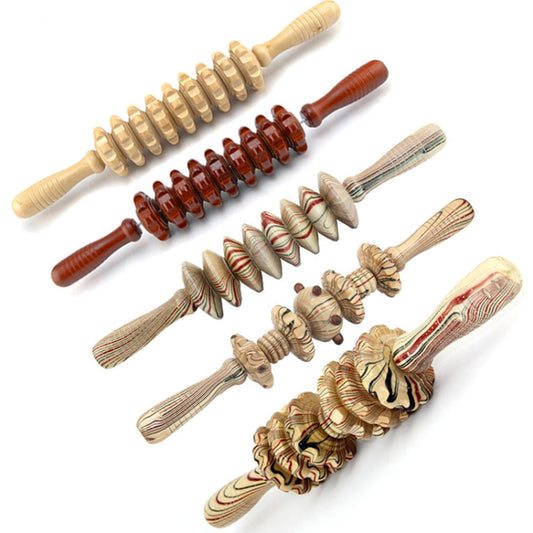 Wooden Abdominal Massager Leg Roller Massager, Nine Wheels White, Nine Wheels White Red, 358 Massage Wheel, 368 Massage Wheel, 388 Massage Wheel