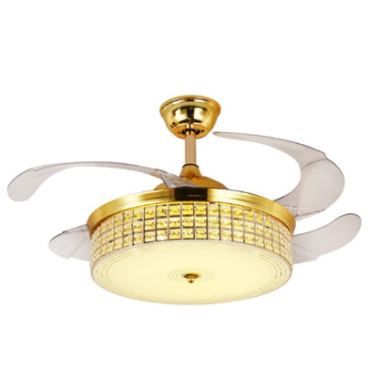 Invisible Crystal Fan LED Chandelier Home Living Room Bedroom Variable Frequency Ceiling Fan Light with Remote Control, 42 inch 115 Three Colors 36W, 42 inch 116 Three Colors 36W, 42 inch 114 Three Colors 36W, 42 inch 112 Three Colors 36W��������������...