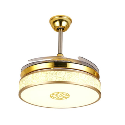 Invisible Crystal Fan LED Chandelier Home Living Room Bedroom Variable Frequency Ceiling Fan Light with Remote Control, 42 inch 115 Three Colors 36W, 42 inch 116 Three Colors 36W, 42 inch 114 Three Colors 36W, 42 inch 112 Three Colors 36W��������������...