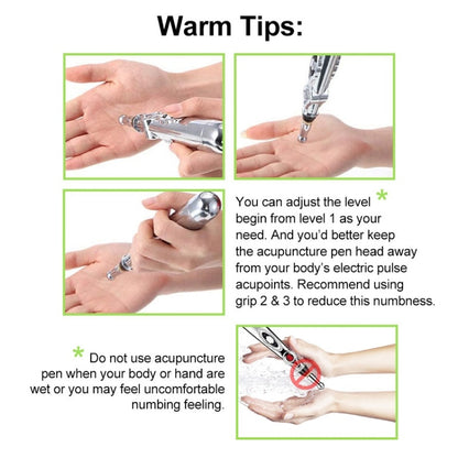 Circulating Energy Automatic Point Finding Meridian Pen Home Pain Electronic Acupuncture Pen Specifications：, 5 Head Color Boxes (Battery Model), Only Pen, 3 Head Color Box (Charging Model), 5 Head Color Box (Charging Model)
